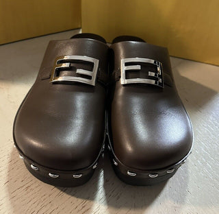 NIB $1250 Fendi Men’s Leather Sandal Shoes Color Coffee 10 US/9 UK 7D1576