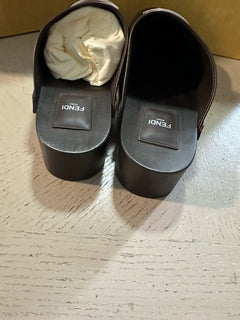 NIB $1250 Fendi Men’s Leather Sandal Shoes Color Coffee 10 US/9 UK 7D1576