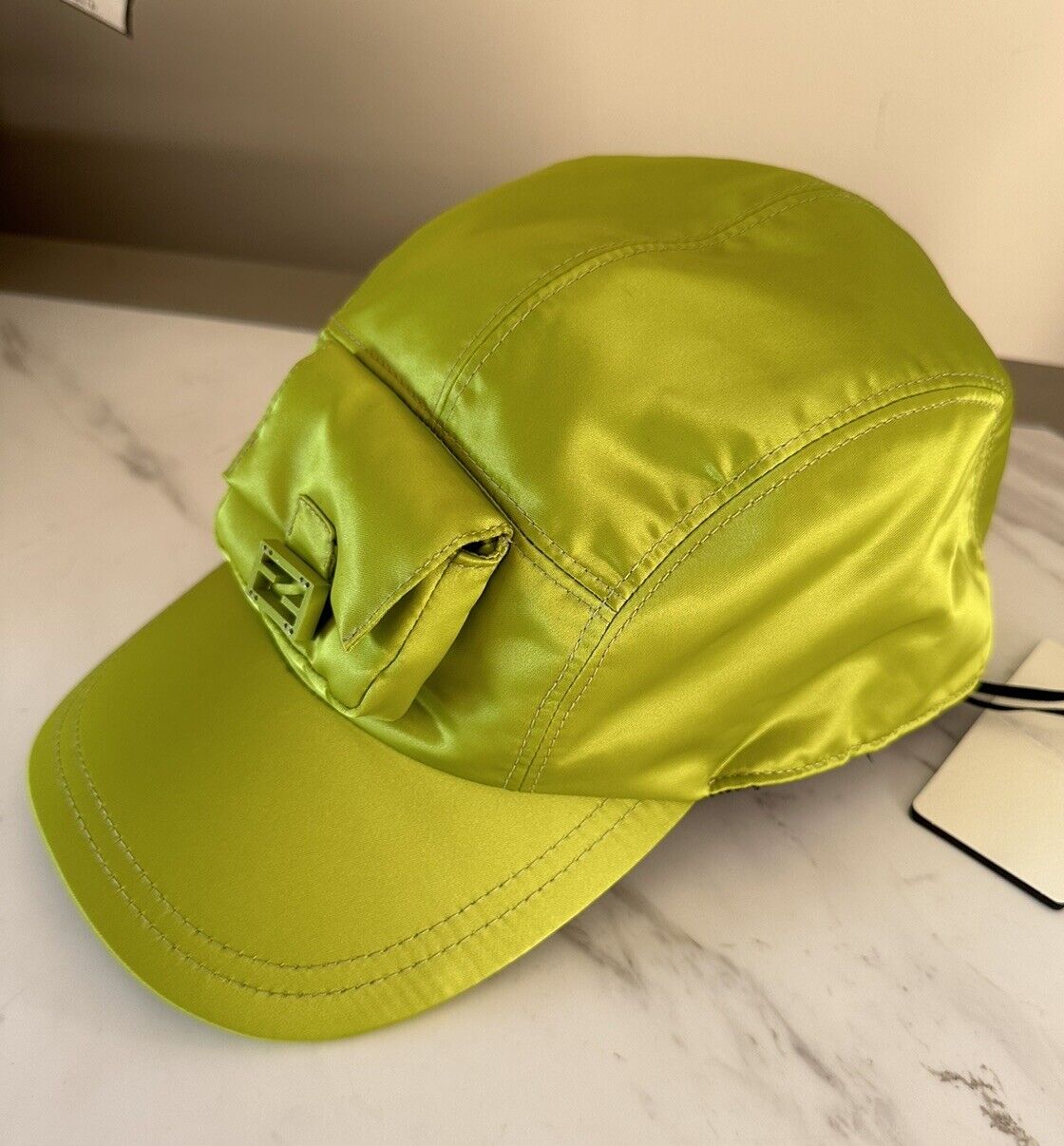 NWT $920 Fendi Nylon Baseball Cap Hat Wasabi One Size Italy