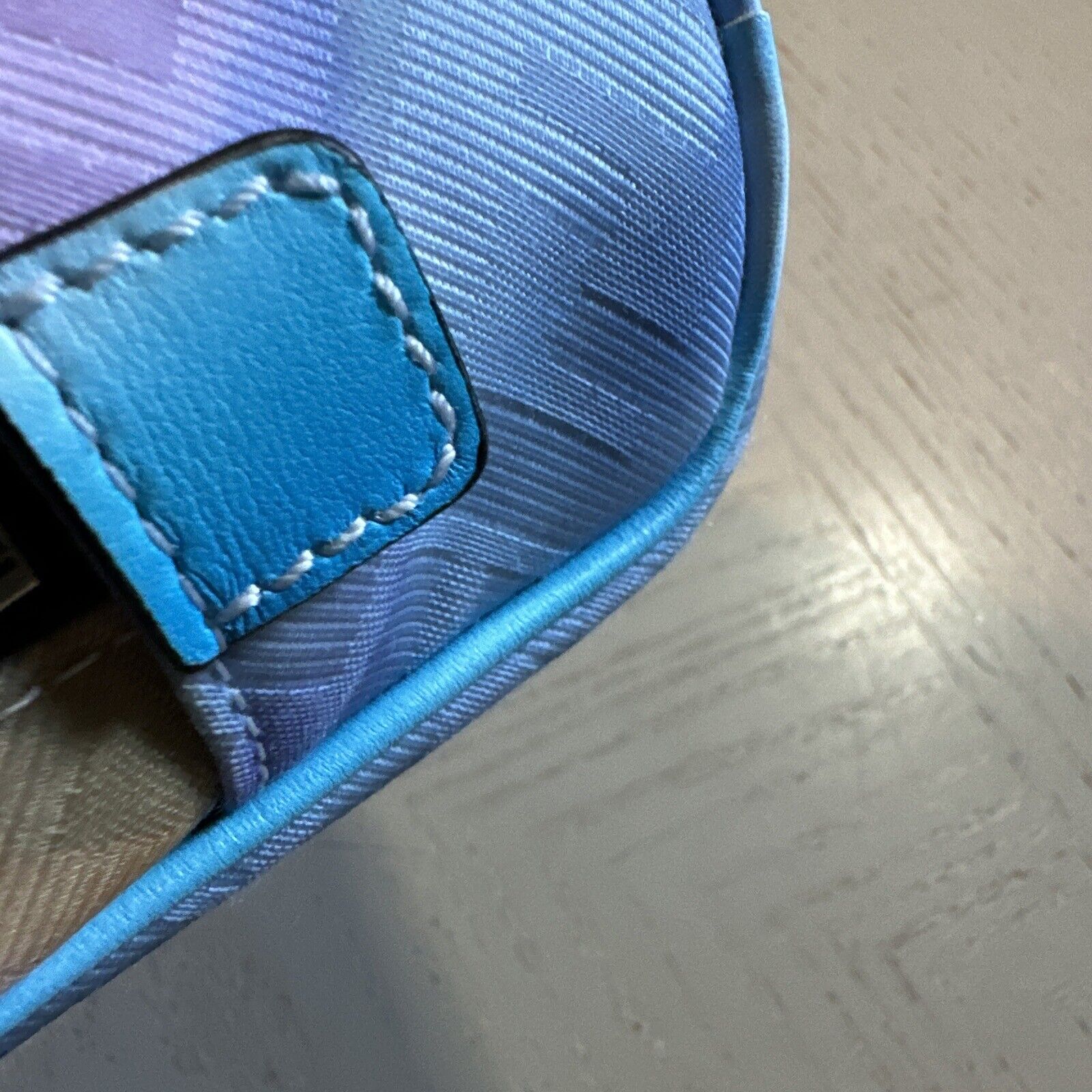 New $720 Fendi Zipper Toiletry Travel Bag Color Azzurro Italy