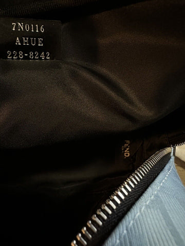 New $720 Fendi Zipper Toiletry Travel Bag Color Azzurro Italy