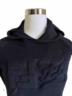 NWT $1190 Fendi Men FF Logo hooded Sweater/Knit Pullover Navy Size L