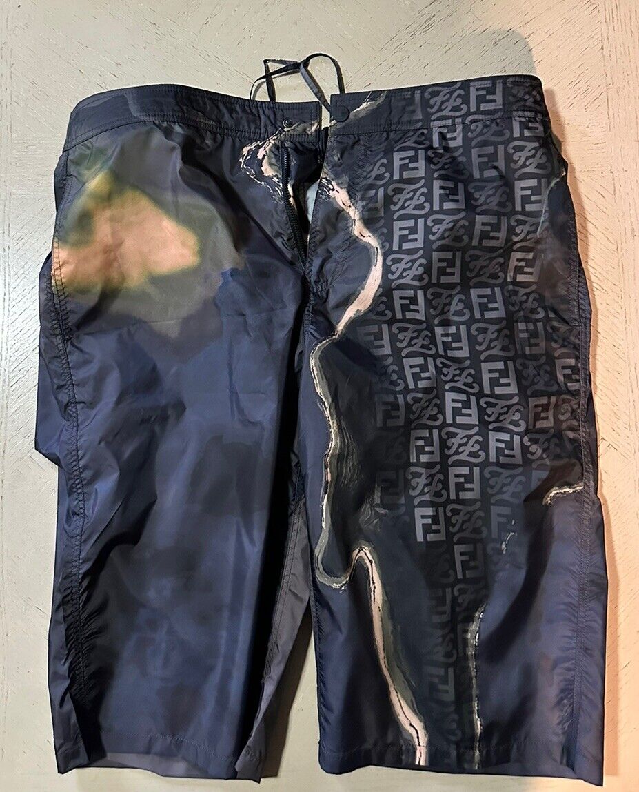 NWT $850 Fendi Men FF Swimsuits Short Pants Moonlight 48 It ( Measured 34 US )