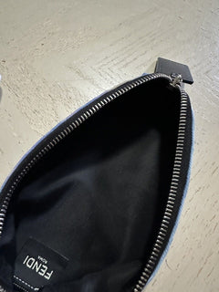 NWT $450 Fendi FF Logo Pen Holder Azzurro/Blue Italy
