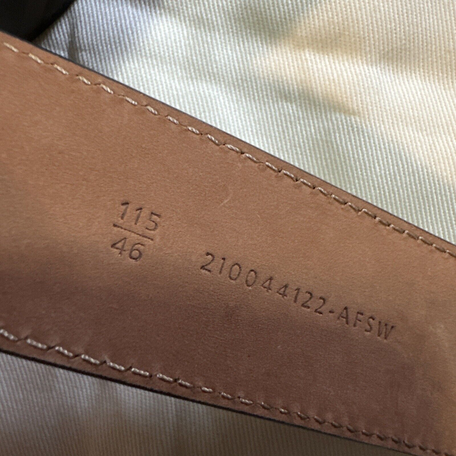 New $590 Fendi Men FF Logo Leather Belt Brown/Black 46/115