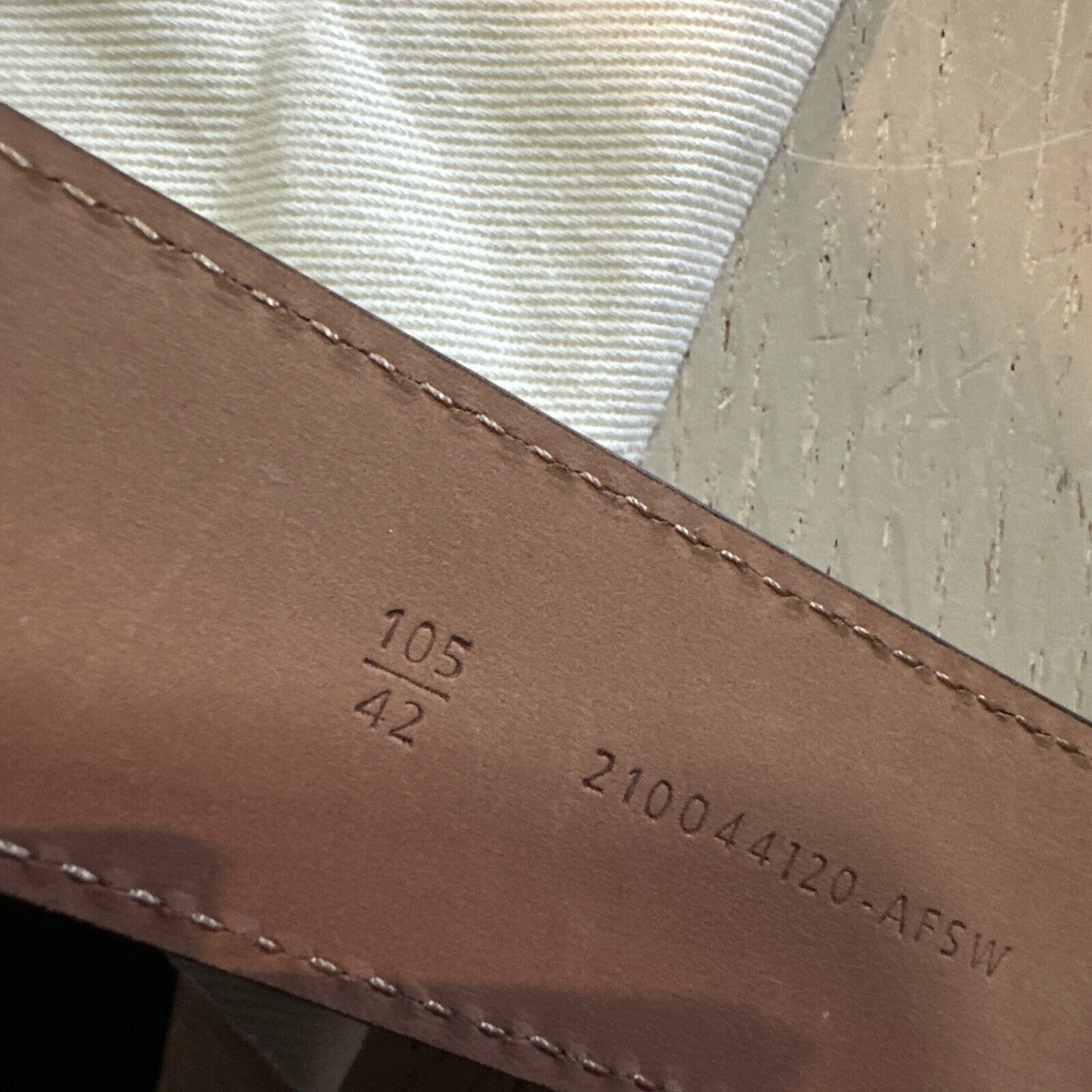 New $590 Fendi Men FF Logo Leather Belt Brown/Black 42/105