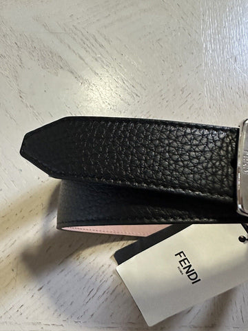 New  Fendi Men’s Grained Leather Belt Black 115/46 Italy