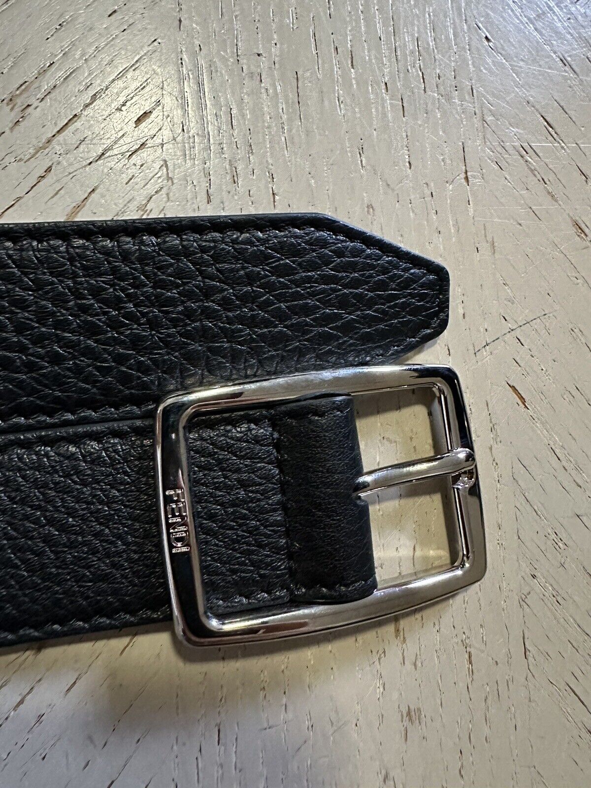 New  Fendi Men’s Grained Leather Belt Black 105/42 Italy