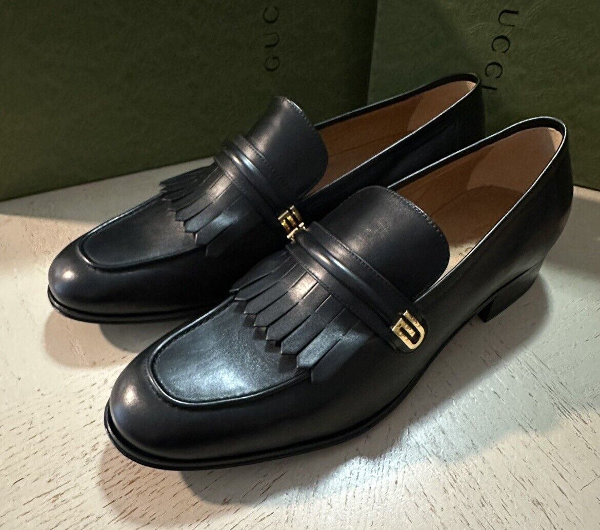 NIB Gucci Mens Loafers Moccasin Shoes Black 13.5 US/12.5 UK 714680