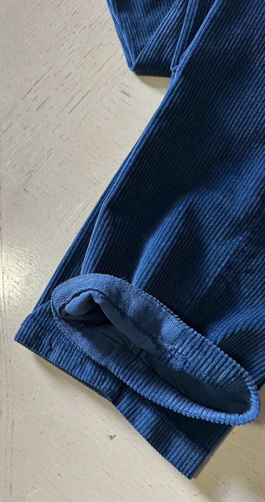 NWT $1495 Kiton Men’s Corduroy Cashmere Blend Pants Sky Blue 33 US Italy