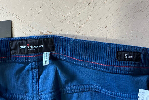 NWT $1495 Kiton Men’s Corduroy Cashmere Blend Pants Sky Blue 30 US/46 Eu Italy