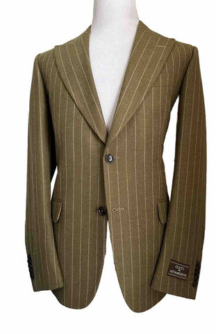 NWT $3500 Gucci Men’s Wool Sport Coat Blazer Green/Beige 44R US/54R Eu