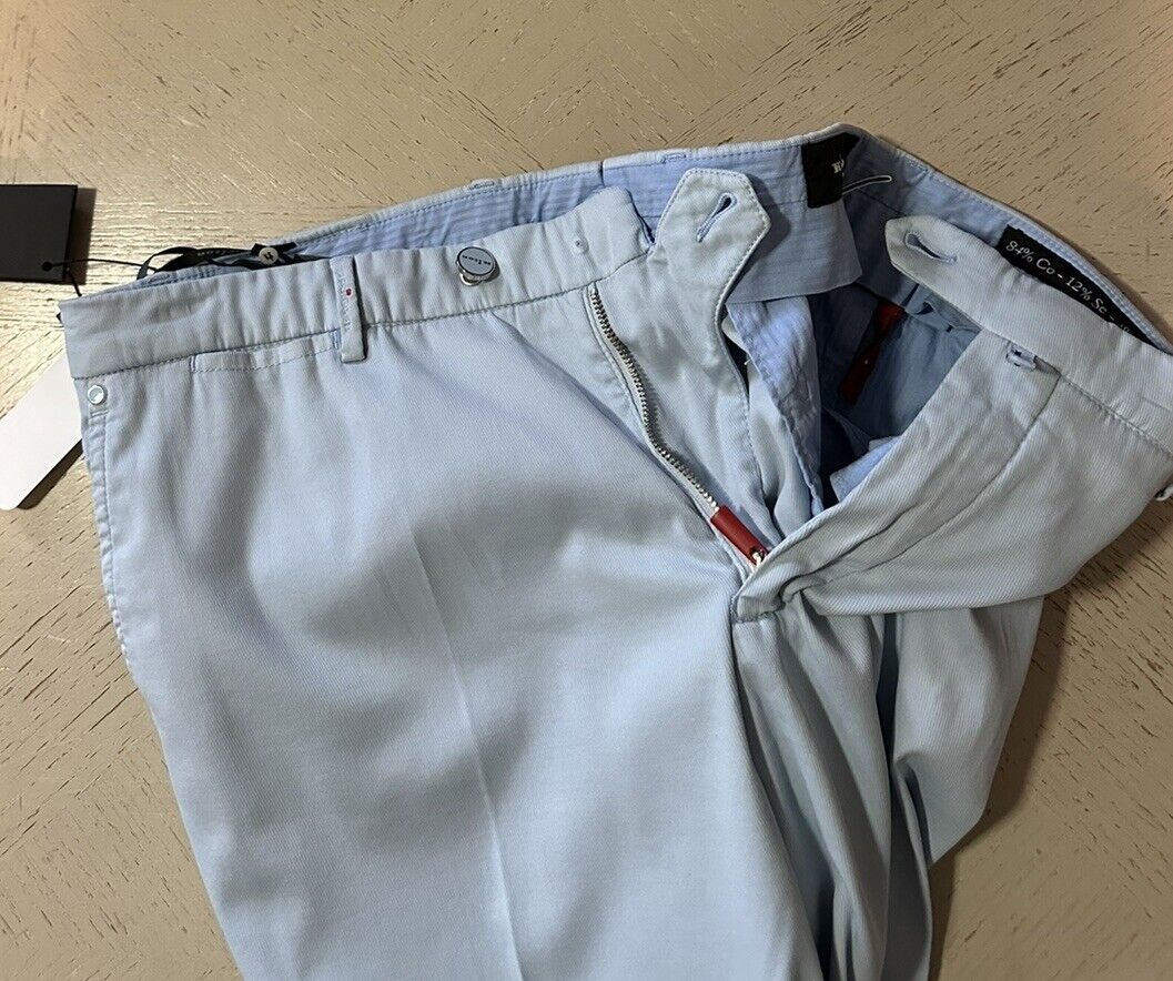 NWT $1795 Kiton Men’s Silk Blend Pants Blue 38 US/54 Eu Hand made in Italy