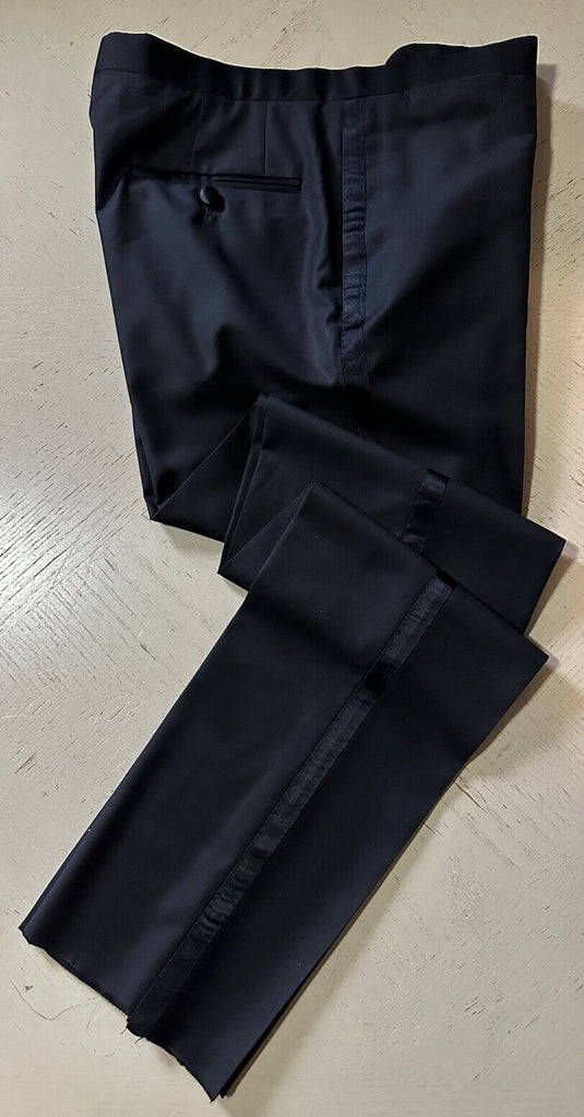 NWT $2410 Kiton Men’s Tuxedo Pants Super 150S Wool Black 32 US/48 Eu
