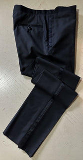 NWT $2410 Kiton Men’s Tuxedo Pants Super 150S Wool Black 32 US/48 Eu