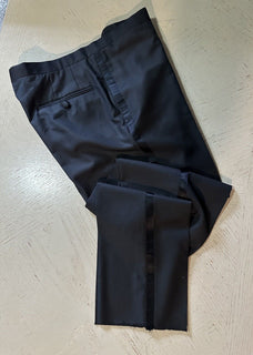 NWT $2410 Kiton Men’s Tuxedo Pants Super 150S Wool Black 32 US/48 Eu