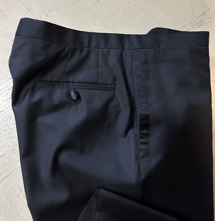 NWT $2410 Kiton Men’s Tuxedo Pants Super 150S Wool Black 32 US/48 Eu