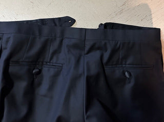 NWT $2410 Kiton Men’s Tuxedo Pants Super 150S Wool Black 32 US/48 Eu