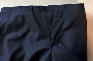 NWT $2410 Kiton Men’s Tuxedo Pants Super 150S Wool Black 32 US/48 Eu