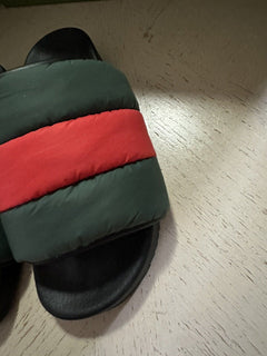 NIB Gucci Women’s Nylon Sandal Shoes Black/Green/Red 7 US ( 37 Eu ) 709320