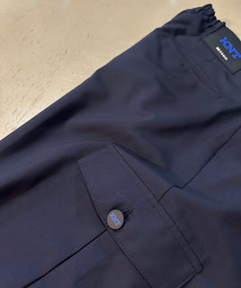 NWT $1395 KNT BY KITON Wool Drawstring Cargo Dress Pants Navy 36 US/52 Eu Italy