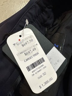 NWT $1395 KNT BY KITON Wool Drawstring Cargo Dress Pants Navy 36 US/52 Eu Italy