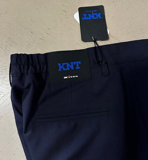 NWT $1395 KNT BY KITON Wool Drawstring Cargo Dress Pants Navy 36 US/52 Eu Italy