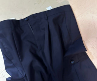 NWT $1395 KNT BY KITON Wool Drawstring Cargo Dress Pants Navy 36 US/52 Eu Italy