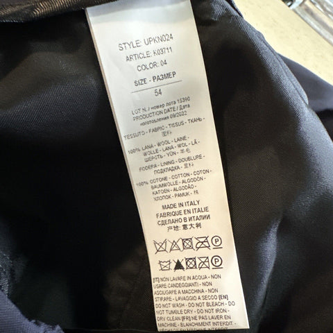 NWT $1395 KNT BY KITON Wool Drawstring Cargo Dress Pants Navy 38 US/54 Eu Italy