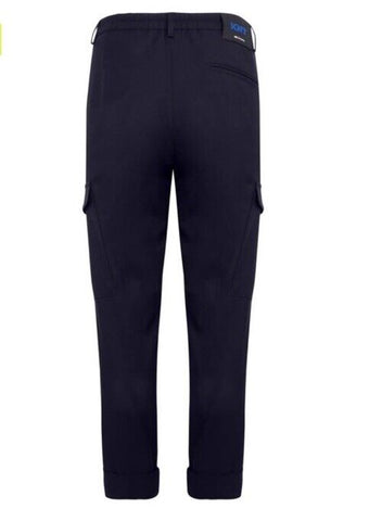 NWT $1395 KNT BY KITON Wool Drawstring Cargo Dress Pants Navy 38 US/54 Eu Italy