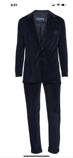 New $7995 KITON Men’s Velvet  Suit Blue 42R US/52R Eu Italy