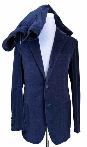 New $7995 KITON Men’s Velvet  Suit Blue 42R US/52R Eu Italy