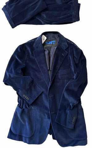 New $7995 KITON Men’s Velvet  Suit Blue 42R US/52R Eu Italy
