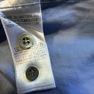 Gucci Men’s Slim Fit Dress Shirt Blue Size 42/16.5 Switzerland