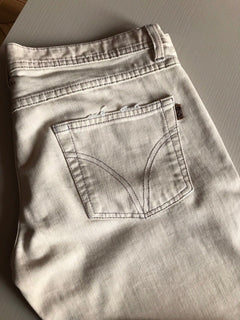 New $475 D&G Women's Pants Jeans Cream Size 28 Made In Italy - BAYSUPERSTORE