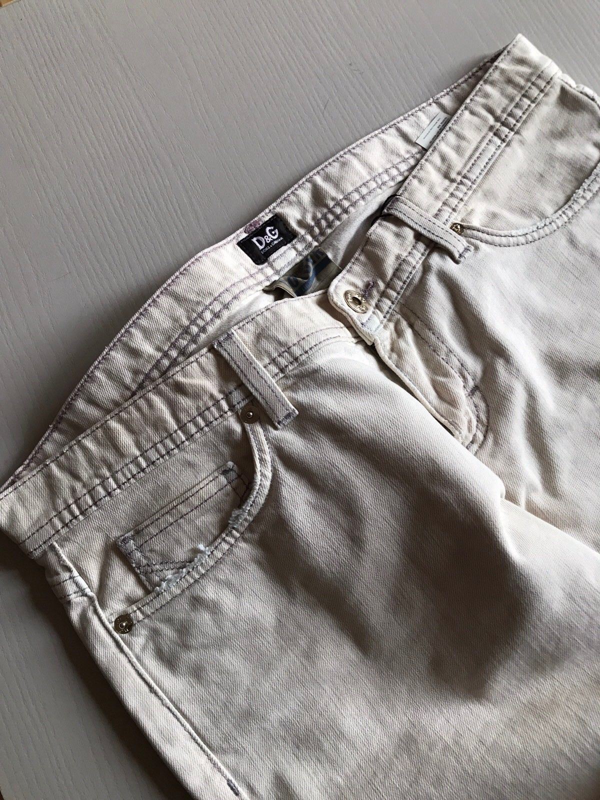 New $475 D&G Women's Pants Jeans Cream Size 28 Made In Italy - BAYSUPERSTORE