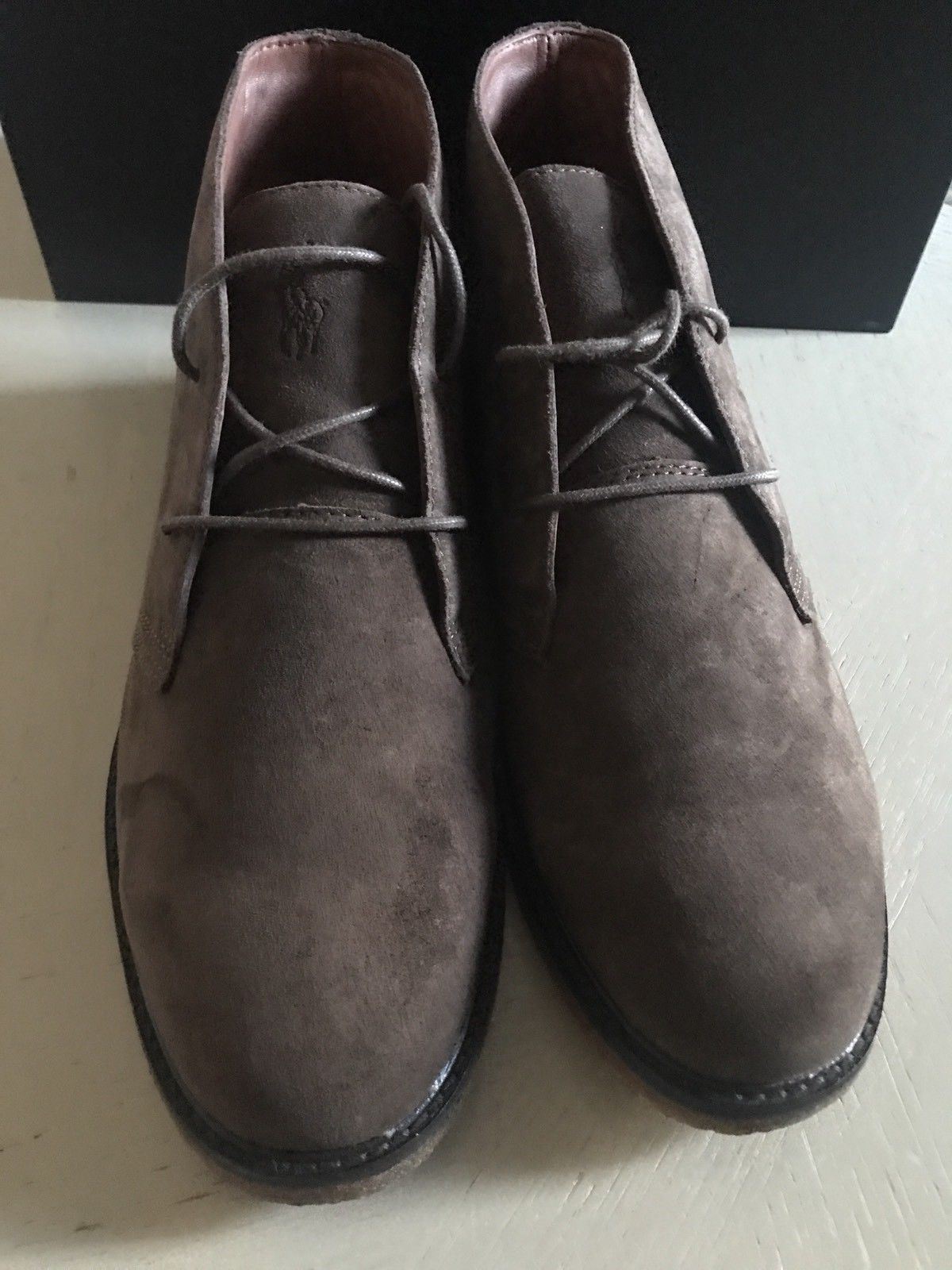New $795 Polo Ralph Lauren Mens Suede Boots Shoes Dark Brown 10 US - BAYSUPERSTORE