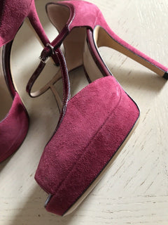 NIB $695 Emporio Armani Women’s Sandal Shoes Red/Burgundy 8 US ( 38 Eu ) X3G130 - BAYSUPERSTORE