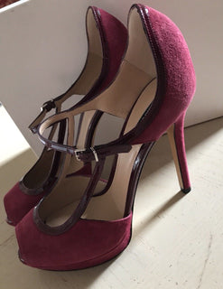 NIB $695 Emporio Armani Women’s Sandal Shoes Red/Burgundy 6 US ( 36 Eu ) X3G130 - BAYSUPERSTORE