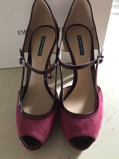 NIB $695 Emporio Armani Women’s Sandal Shoes Red/Burgundy 6 US ( 36 Eu ) X3G130 - BAYSUPERSTORE