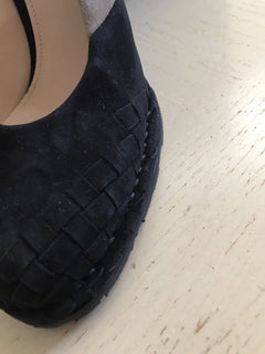 NIB $950 Bottega Veneta Women’s Luxe Suede Shoes Sandal Black 8 US ( 38 Eu ) Ita