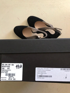 NIB $950 Bottega Veneta Women’s Luxe Suede Shoes Sandal Black 8 US ( 38 Eu ) Ita