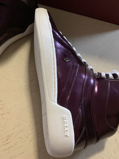 New $700 Bally Men Eticon Leather High-Top Sneakers Merlot 7 US Switzerland