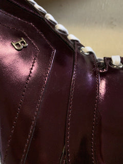 New $700 Bally Men Eticon Leather High-Top Sneakers Merlot 7 US Switzerland