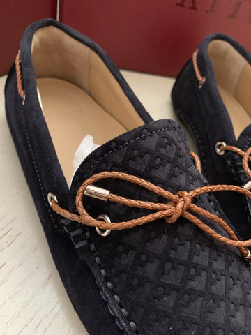 New $495 Bally Men Weilon Suide Driver Loafers Shoes Blue Navy 6.5 US Italy