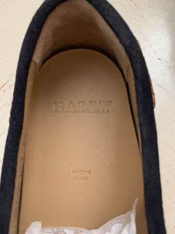 New $495 Bally Men Weilon Suide Driver Loafers Shoes Blue Navy 6.5 US Italy