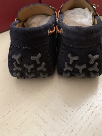 New $495 Bally Men Weilon Suide Driver Loafers Shoes Blue Navy 6.5 US Italy