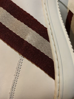 New $650 Bally Men Oldani Leather High-Top Sneakers White 8.5 US Italy
