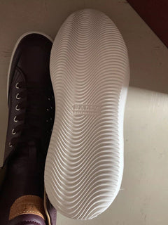 New $650 Bally Men Oldani Leather High-Top Sneakers Color Merlot 8 US Italy