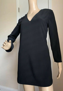 New $1090 Ralph Lauren Purple Label Women’s Blouse Long Black Size 6 Made In USA